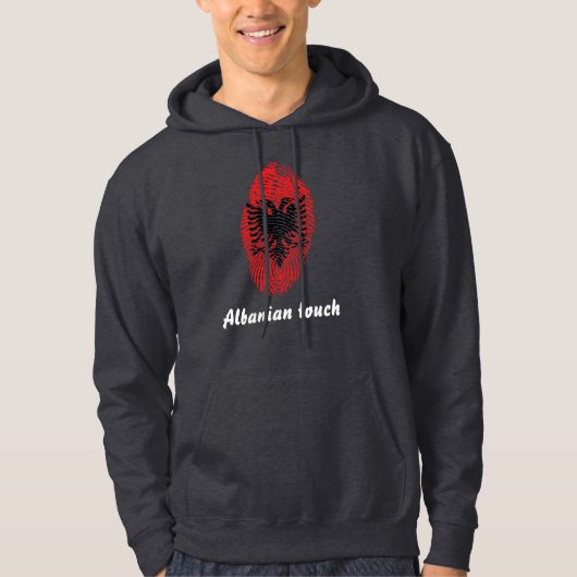 Albanese vingerafdrukvlag hoodie (Voorkant)