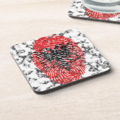 Albanese vingerafdrukvlag onderzetter (Linkerzijde)