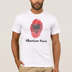 Albanese vingerafdrukvlag t-shirt