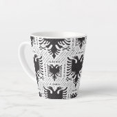 Albanese vlag 3 latte mok (Linkerhoek)