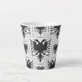 Albanese vlag 3 latte mok (Voorkant)
