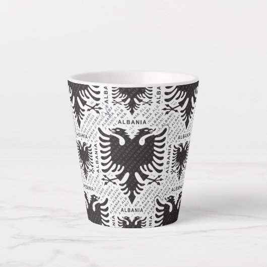 Albanese vlag 3 latte mok (Voorkant)