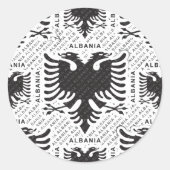 Albanese vlag 3 ronde sticker (Voorkant)