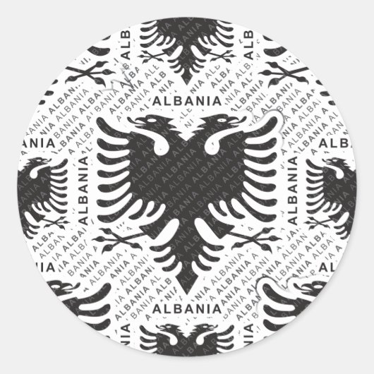 Albanese vlag 3 ronde sticker (Voorkant)