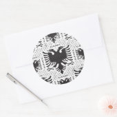 Albanese vlag 3 ronde sticker (Envelop)