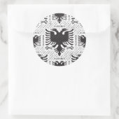 Albanese vlag 3 ronde sticker (Tas)