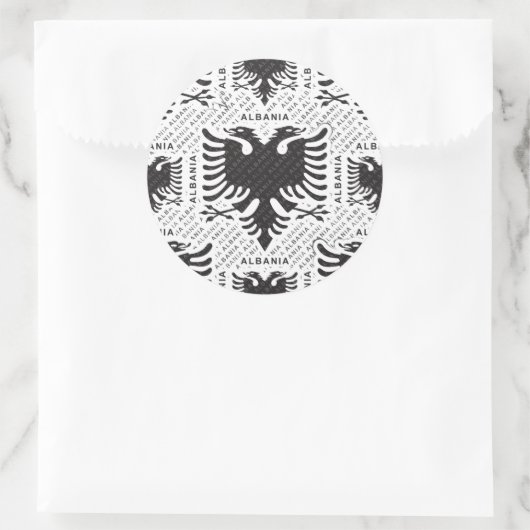 Albanese vlag 3 ronde sticker (Tas)