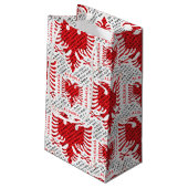 Albanese vlag 4 klein cadeauzakje (Achterkant Gekanteld)