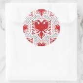 Albanese vlag 4 ronde sticker (Tas)