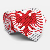 Albanese vlag 4 stropdas (Opgerold)