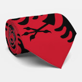 Albanese vlag - Albanese adelaar Stropdas (Opgerold)