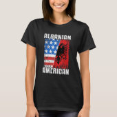 Albanese vlag Albanië Eagle Usa Shqiperia T-shirt (Voorkant)