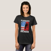 Albanese vlag Albanië Eagle Usa Shqiperia T-shirt (Voorkant volledig)