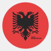 Albanese vlag & Albanië mode sticker / sportfan (Voorkant)