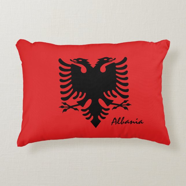 Albanese vlag & Albanië mode, vakantie /sport Accent Kussen (Voorkant)