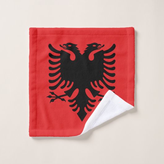 Albanese vlag bad handdoek (Wasdoekje)