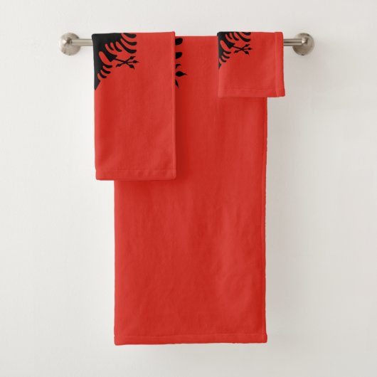 Albanese vlag bad handdoek (Insitu)