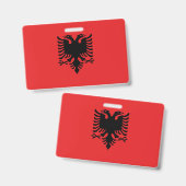 Albanese vlag badge (Voor- en achterkant)