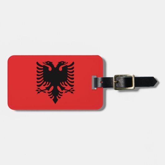 Albanese vlag bagagelabel (Voorkant horizontaal)