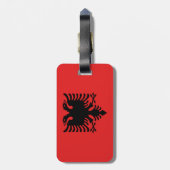 Albanese vlag bagagelabel (Achterkant verticaal)