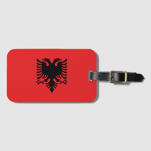 Albanese vlag bagagelabel (Voorkant (horizontaal))