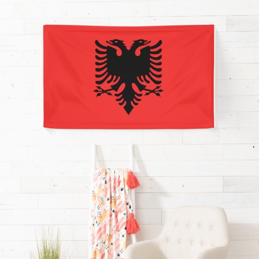 Albanese vlag Banner (Insitu)