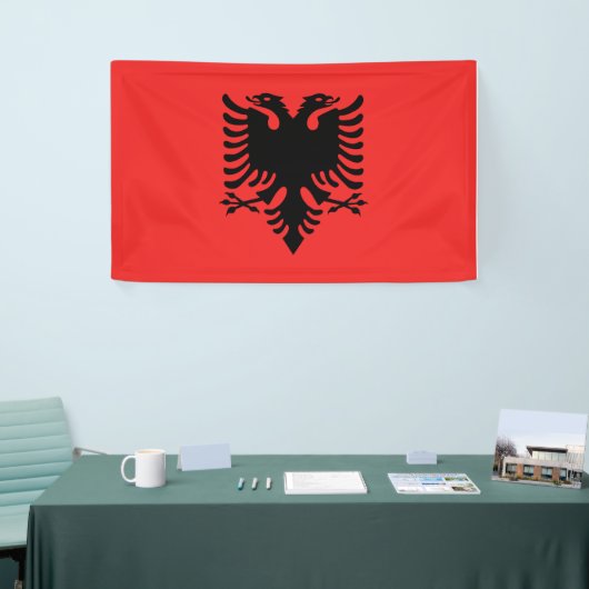 Albanese vlag Banner (Beurs)