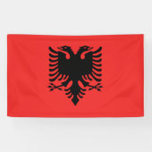 Albanese vlag Banner (Horizontaal)