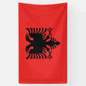 Albanese vlag Banner (Verticaal)