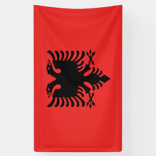 Albanese vlag Banner (Verticaal)