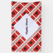 Albanese vlag betegeld gepersonaliseerd spandoek