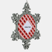 Albanese vlag betegeld gepersonaliseerd tin sneeuwvlok ornament (Links)
