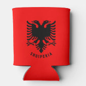 Albanese vlag blikjeskoeler (Achterkant)