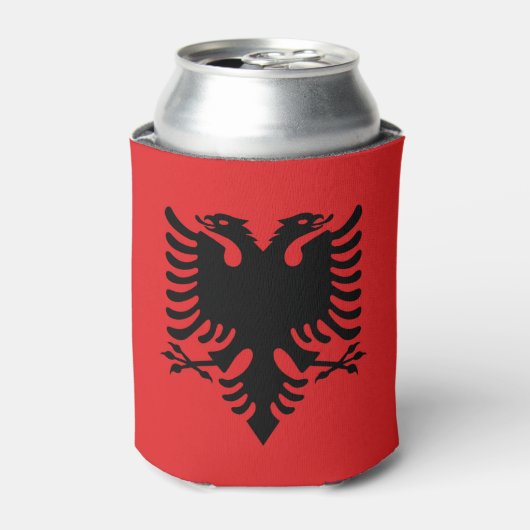 Albanese vlag blikjeskoeler (Blikje Voorkant)