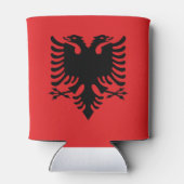 Albanese vlag blikjeskoeler (Achterkant)