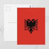 Albanese vlag briefkaart (Voorkant / Achterkant)