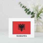 Albanese vlag briefkaart (Staand voorkant)