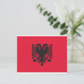 Albanese vlag briefkaart (Staand voorkant)
