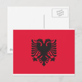 Albanese vlag briefkaart (Voorkant / Achterkant)
