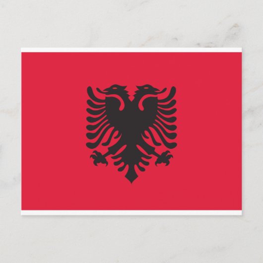 Albanese vlag briefkaart (Voorkant)