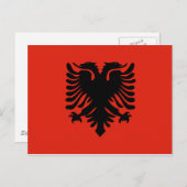 Albanese vlag briefkaart (Voorkant / Achterkant)