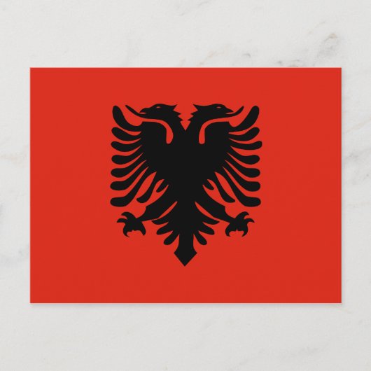 Albanese vlag briefkaart (Voorkant)