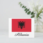 Albanese vlag briefkaart (Staand voorkant)