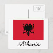 Albanese vlag briefkaart (Voorkant / Achterkant)