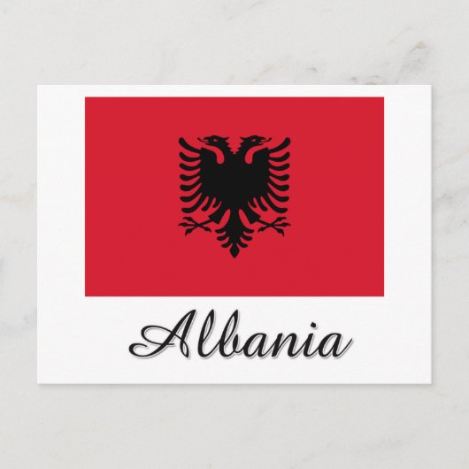 Albanese vlag briefkaart (Voorkant)