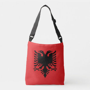 Albanese vlag crossbody tas