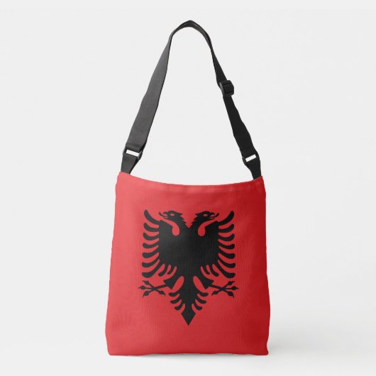 Albanese vlag crossbody tas (Voorkant)