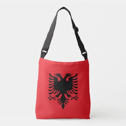 Albanese vlag crossbody tas (Voorkant)