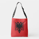 Albanese vlag crossbody tas (Achterkant)