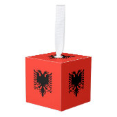Albanese vlag decoratie (Voorkant hoekig)
